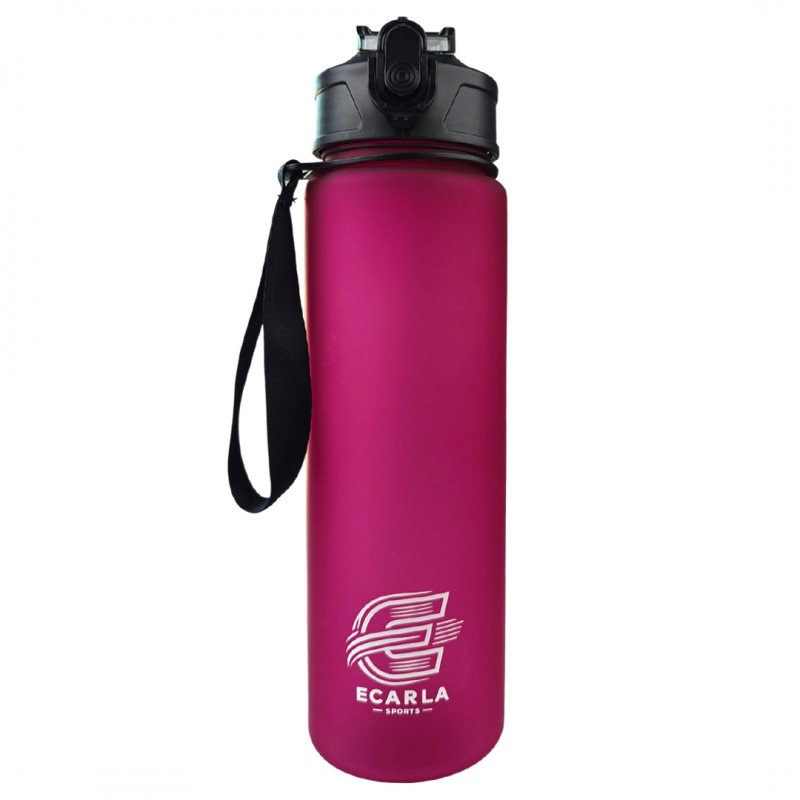 Butelka na wodę, sportowy bidon matowy 750ML bordowy ECARLA SPORTS BD49