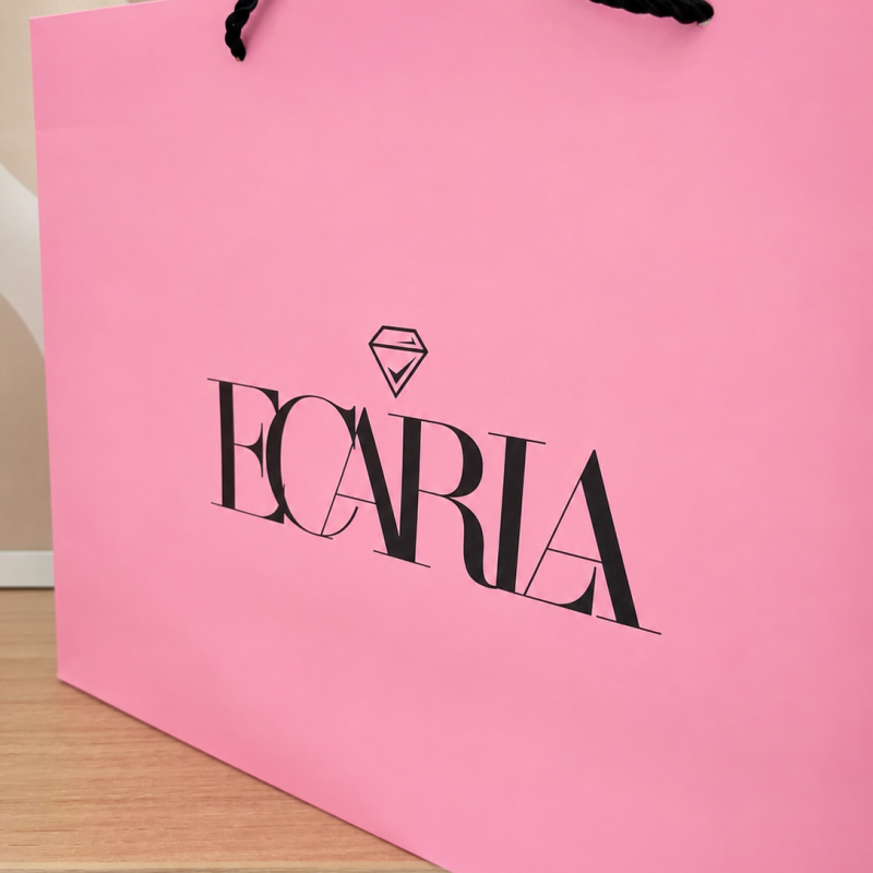 Torba ozdobna prezentowa duża 40x15x29cm, powlekana matowa, różowa z logo GF05