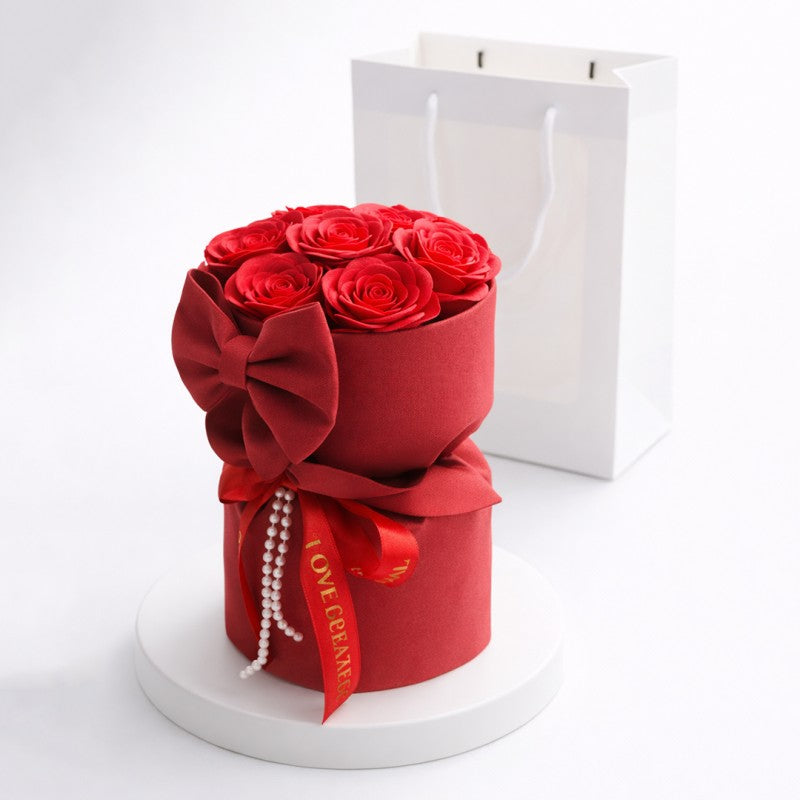 Flower box, bukiet zapachowych kwiatów mydlanych w pudełku 8szt. BUK24CZE