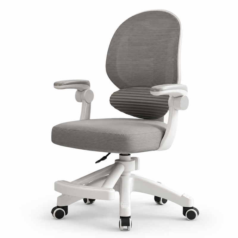 Fotel gamingowy, obrotowy do biurka dziecięcego KIDS GRAY KO53SZ