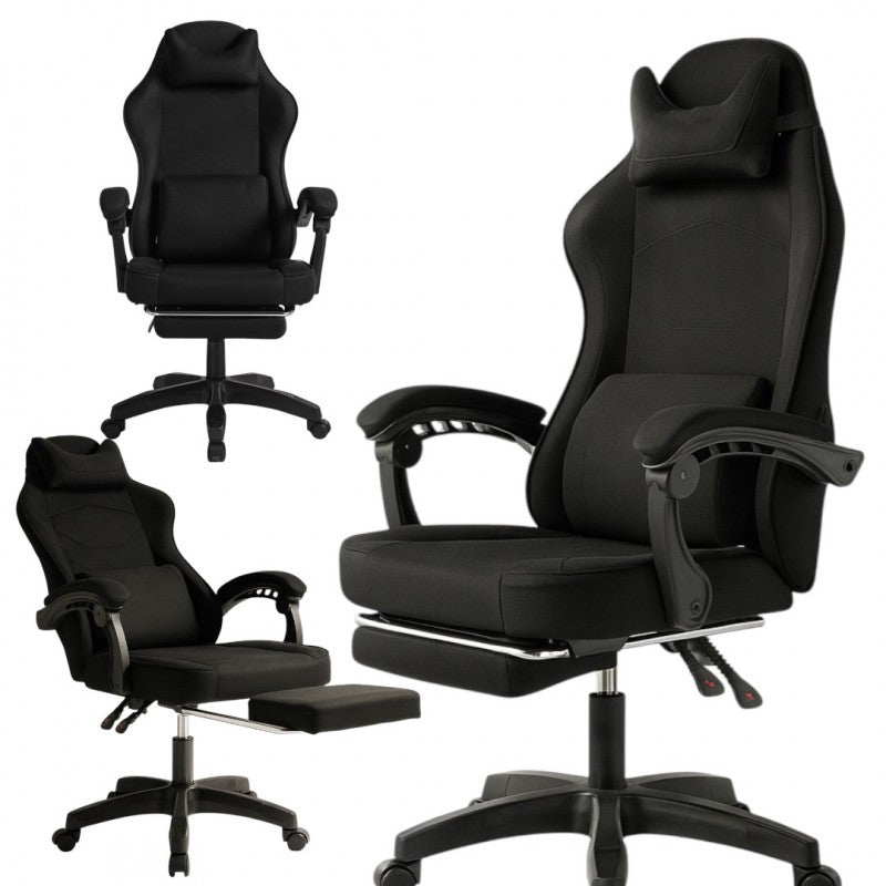 Fotel gamingowy obrotowy VECTOR z masażerem i podnóżkiem KO48CZ