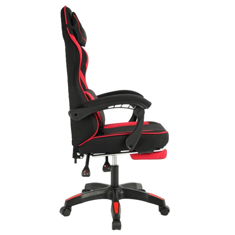 Fotel gamingowy obrotowy VECTOR z masażerem i podnóżkiem KO48CZE