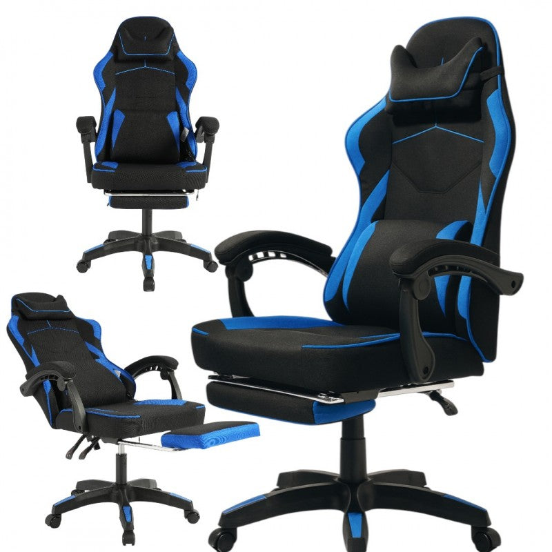 Fotel gamingowy obrotowy VECTOR z masażerem i podnóżkiem KO48N