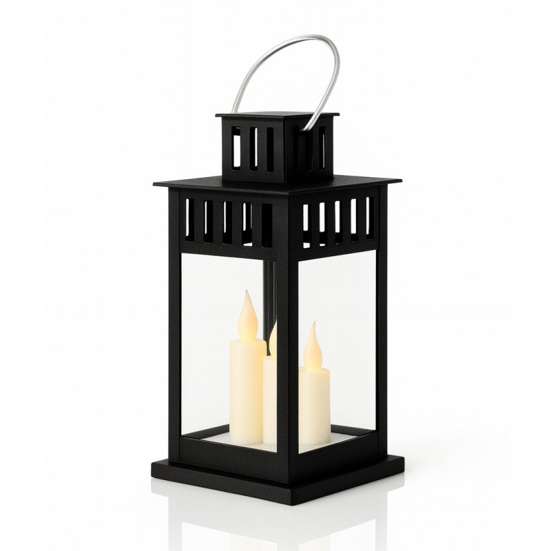 Lampion dekoracyjny LED z imitacją świecy 8 x 15 cm - LAMP57CZ