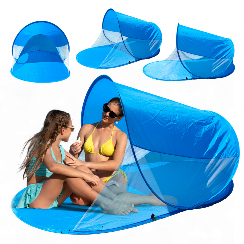 Namiot plażowy, przewiewny parawan, składany w pokrowcu 200x120cm AR15N