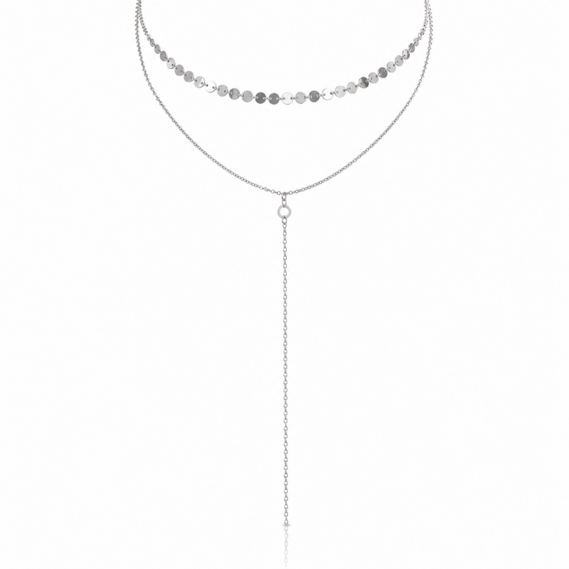 NASZYJNIK CHOKER wpadający Z DIAMENCIKIEM N537S