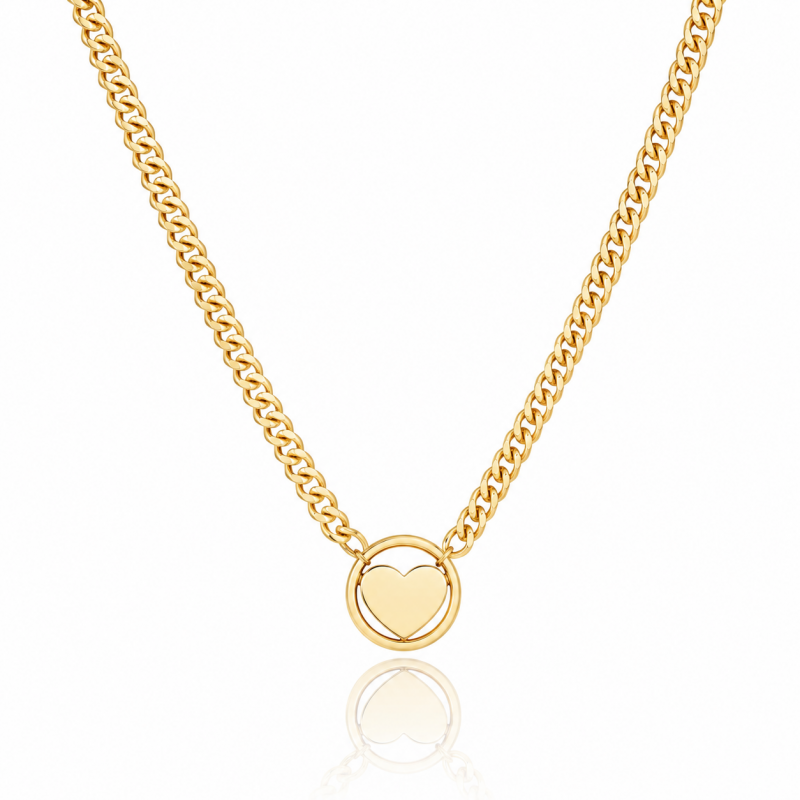 Naszyjnik stal chirurgiczna pozłacana 14k gold NST1351