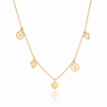 Naszyjnik stal chirurgiczna pozłacana 14k gold NST1371