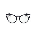 OKULARY "ROYAL CAT EYES" - CZARNE ZERÓWKI OK70WZ7