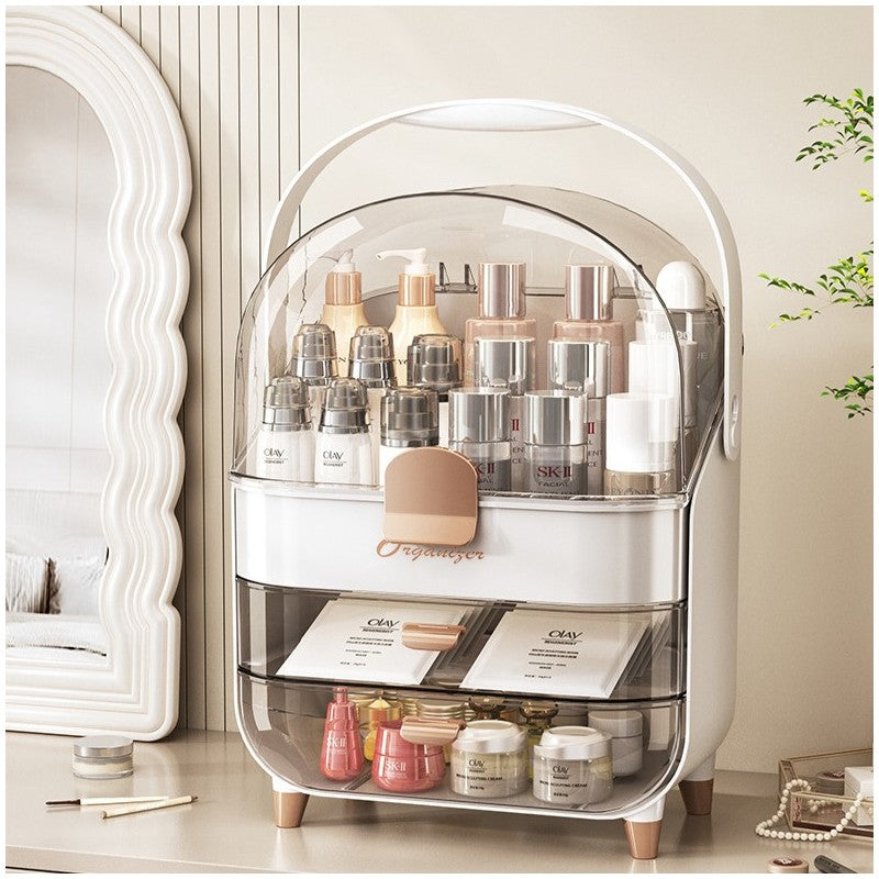 Organizer szkatułka na kosmetyki, biżuterię, biały 38 x 27 x 18 cm CB73