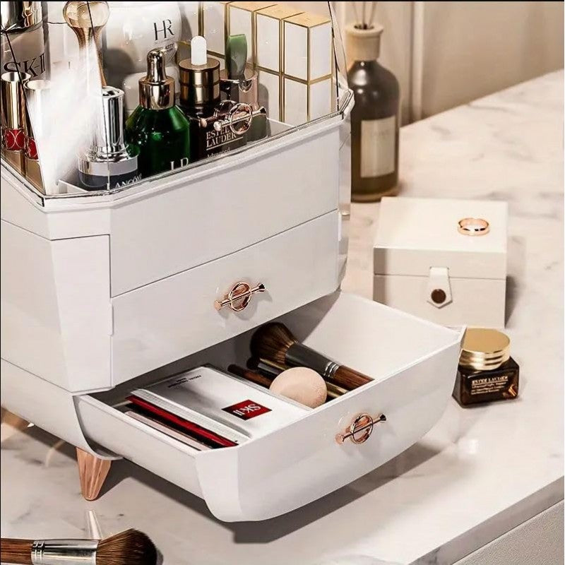 Organizer szkatułka na kosmetyki, biżuterię XL wielopoziomowy 27x21x39 cm CB76B