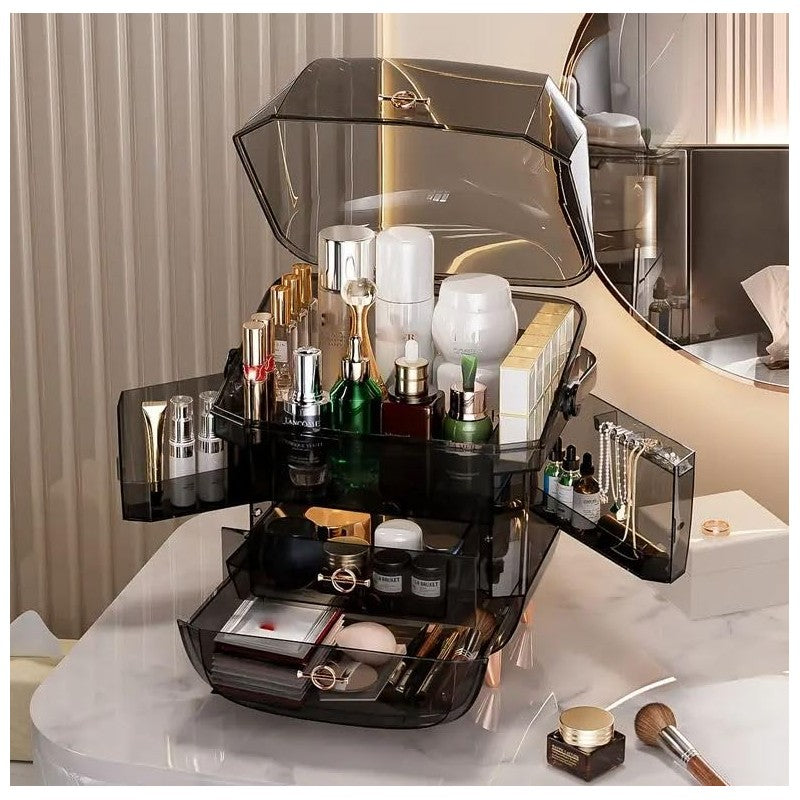 Organizer szkatułka na kosmetyki, biżuterię XL wielopoziomowy 27x21x39 cm CB76CZ