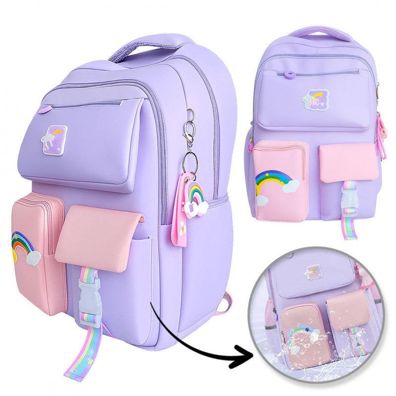 Plecak RAINBOW sweet szkolny uniwersalny kieszonki, odblaski PL160FIO