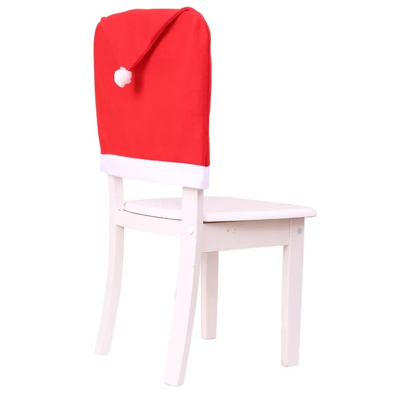 Pokrowiec na krzesło czapka Mikołaja 65cm x 50cm czerwona 1szt KSN69