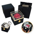 Pudełeczko Walentynkowe Rose Treasure Box na biżuterię mydlana Wieczna Róża Obrotowe PDOZ26CZ