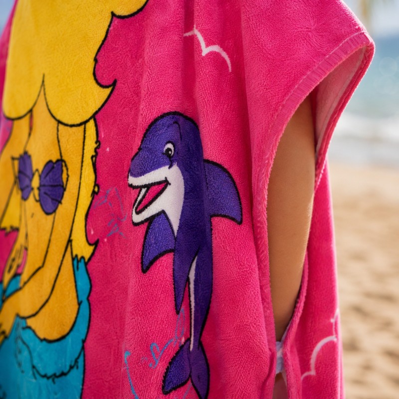 Ręcznik kąpielowy plażowy, na basen peleryna dziecięca PEL01WZ17