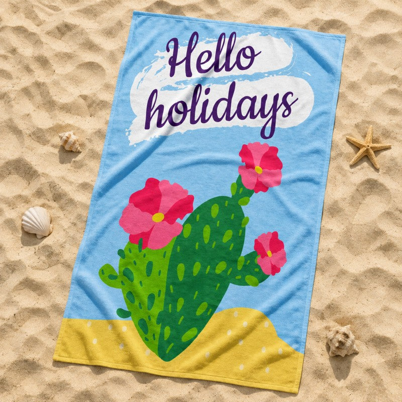 Ręcznik plażowy prostokątny HELLO HOLIDAYS 150x70 REC54WZ2