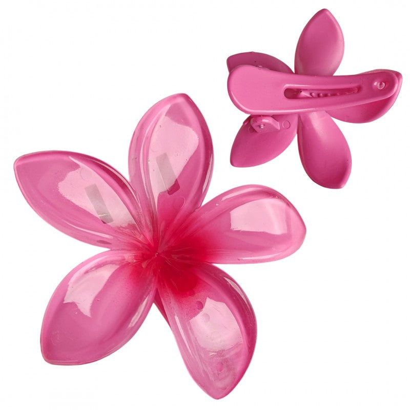 Spinka do włosów klamra XL KLIPS kwiat różowy ombre 6 cm SP403