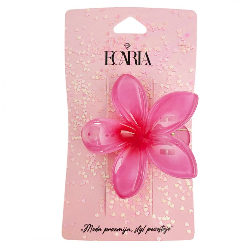 Spinka do włosów klamra XL KLIPS kwiat różowy ombre 6 cm SP403