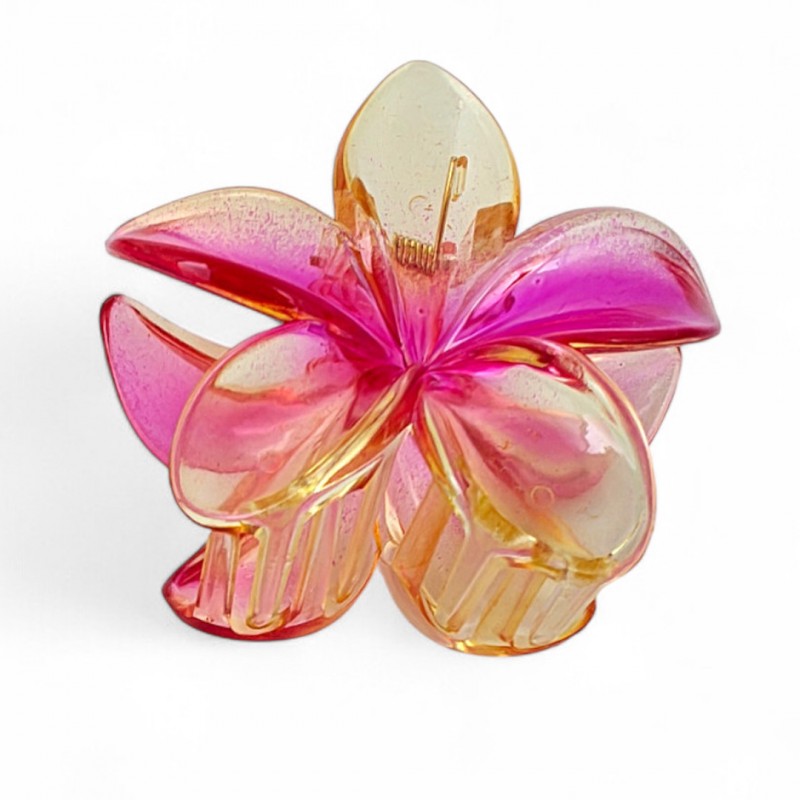 Spinka do włosów klamra XL kwiat OMBRE lato 7,5 x 8cm SP322