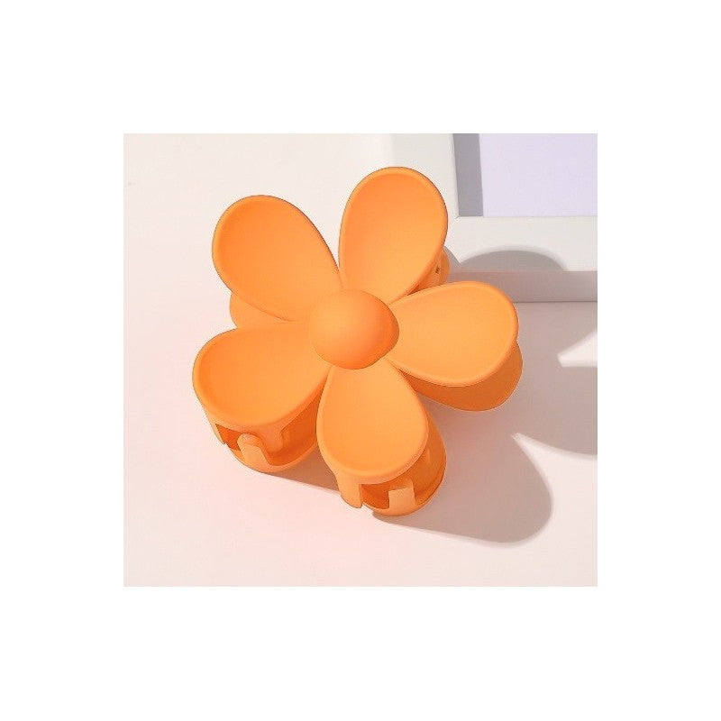 Spinka do włosów klamra XL kwiat pomarańczowy 7x7,5 cm SP196