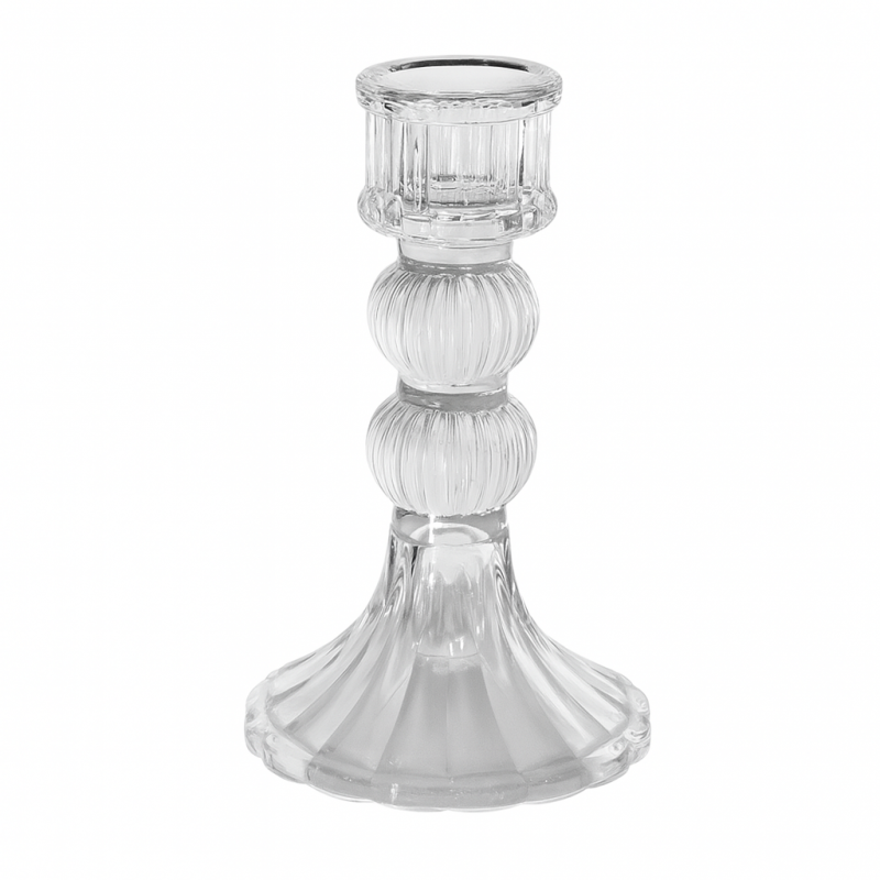 Świecznik dekoracyjny, szklany Glamour 13 cm - SW15