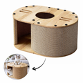 Tekturowy drapak dla kota, budka, domek, legowisko - 57 x 39,5 x 25 cm KOT31