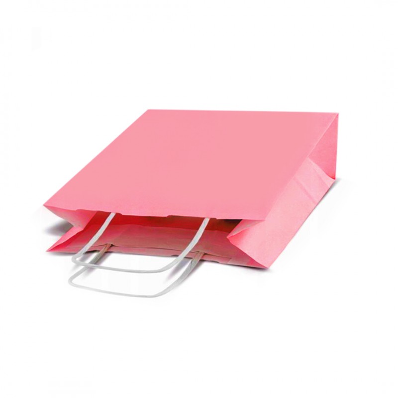 Torba papierowa duża różowa 41 x 31 x 15 cm GF03