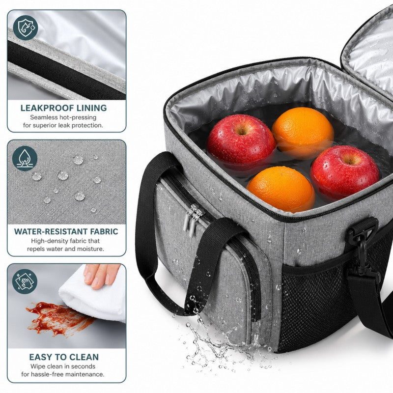 Torba termiczna do przenoszenia żywności LUNCH BOX 15l + 2 wkłady chłodzące KP06SZ