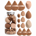 Zestaw 15 gąbeczek do makijażu BROWN CREAM DUO GB21BR