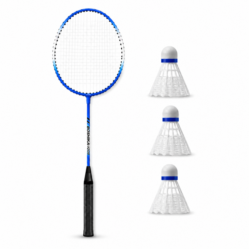Zestaw do badmintona 2 niebieskie paletki +3lotki, zestaw w sportowej torbie AR19N